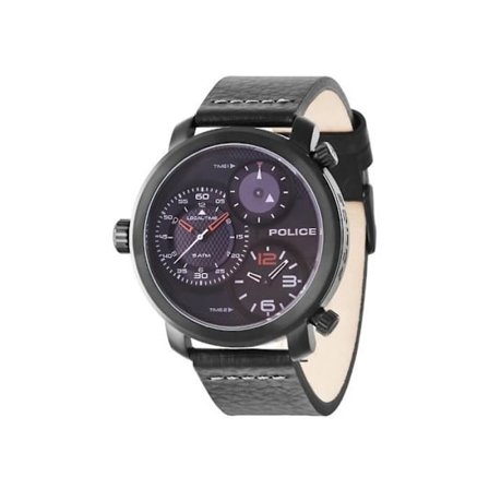 Kvartsikello - Poliisi - Mamba - Kronografi - Musta Nahka - 10 ATM Vedenkestävyys