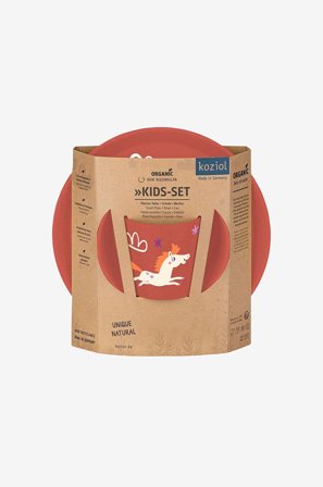 Koziol - Kids Set Connect 3 delar - Röd - Barnserviser & tillbehör - Från Homeroom