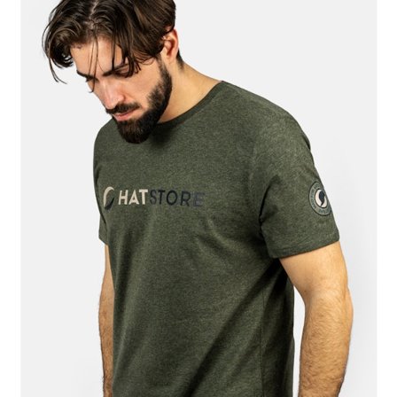 Hatstore - Verde Clothing - Khaki Heather Beige/Black T-shirt @ Hatstore