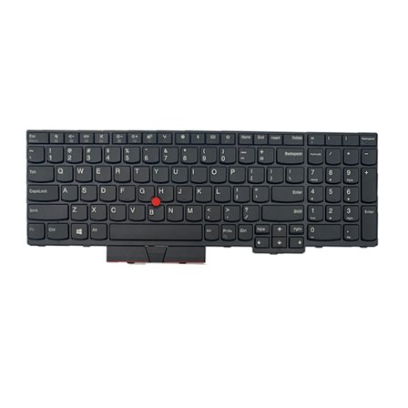 Nytt US engelskt tangentbordsbyte för Lenovo Thinkpad T570 P51S T580 P52S Laptop (Med pekare utan bakgrundsbelysning)