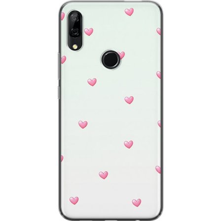 Yhteensopiva Puhelinkuori Huawei Huawei P Smart Z Minimalistinen kuvio vaaleanpunaisilla sydämillä vaalealla taustalla, suloinen ja yksinkertainen m