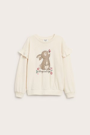 Kappahl | Bluza z falbaną | Jasnobeżowy