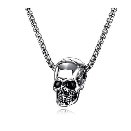 Skull Head menns sjarm anheng halskjede smykker hals kjede