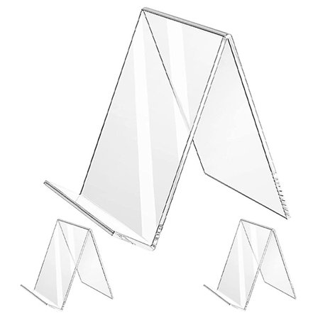 3 stk. Akryl Bogestativer til Skrivebord Transparent Bog Holder Klar Bog Opbevaringsstativ