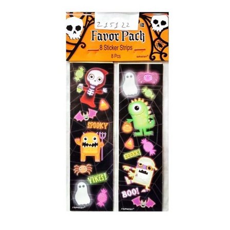 Amscan Spooky Yikes! & Eeekk! Boo! Ränder klistermärken (8-pack)