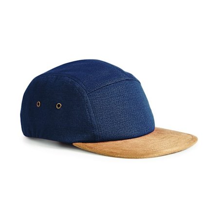 Beechfield Suede Peak 5 Panel Baseball Cap One Size Navy