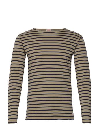 Breton Striped Shirt Héritage T-shirts Long-sleeved Kakigrønn Armor Lux*Betinget Tilbud