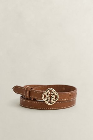 GANT Damen Monogram Ledergürtel mit Schnalle (105/42) Kognak