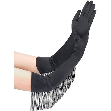 Vintage 1920-luvun Flapper-hansikkaat pitkät oopperakyynerpään hansikkaat naamiaisiin häihin