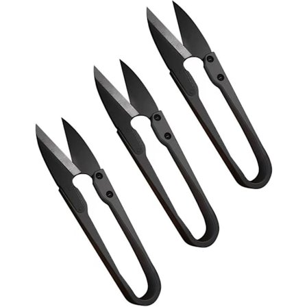 Sytrådssax, 3 stycken saxar i kolstål, trådskärare, tygsax, broderisax för konst, hantverk