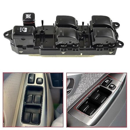 Strømbryter for vinduer til Toyota Land Cruiser 120 Prado GRJ120 TRJ120 2002-2010 84040-60050 84040-60051