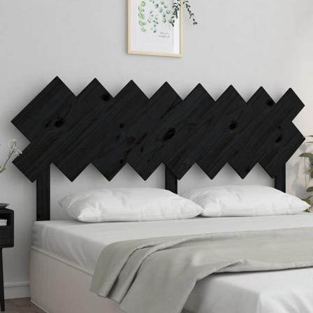 Vidaxl Sänggavel Svart 159,5x3x80,5 Cm Massiv Furu Svart