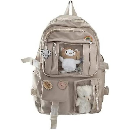Ryggsekk Søt Estetisk Skoleutstyr Anime Dyr Med Pins Be