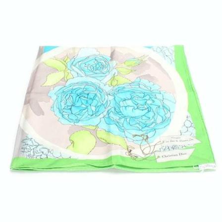 Dior Vintage, Pre-owned Floral Print Scarf Groen, Dames, Maat:ONE Size