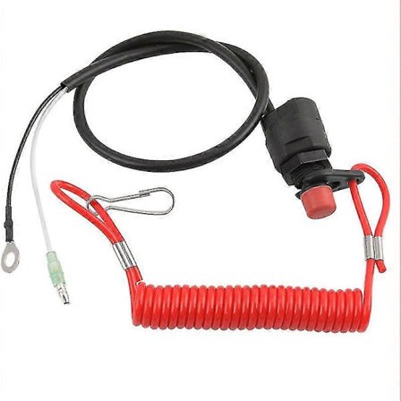 Påhængsmotor Motor Lanyard Kill Urgent Stop Switch Tether Lanyard til Marine