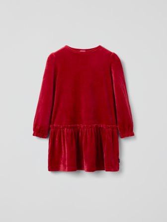 Velourkleid - 110 - kinderbekleidung - red - Polarn O. Pyret