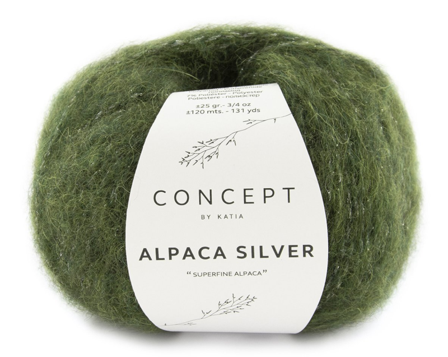 Katia Alpaca-Silver Mørk-Grønn-Silver 272, 25g