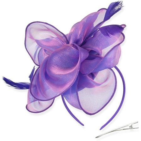 Organza Glitter Headpiece Fascinators Eurooppalainen ja amerikkalainen sulka hiuskoriste Prom Party Cocktail