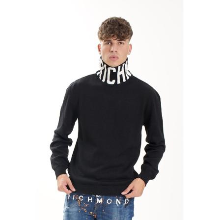 John Richmond, Sweater Zwart, Heren, Maat:XL