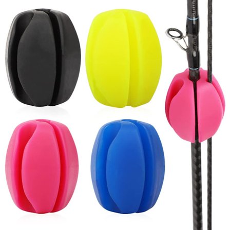 4 kpl kalastusvavan pidikkeen hihnat perhokalastustarvikkeet kalastustarvikkeet siteet silikoninen joustava vavan pidike