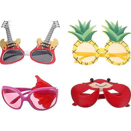 4 st Luau Party Solglasögon Nyhet Fest Glasögon Roliga Hawaiianska Glasögon Rekvisita