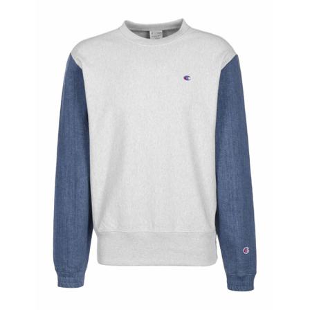 Champion, Bimati re Logo embroidered sweatshirt Szary, Mężczyzna, Rozmiar: XS