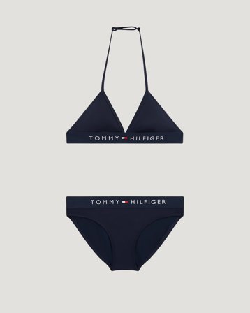 Tommy Hilfiger TRIANGLE SET Niebieski Stroje kąpielowe i szlafroki Dziewczyna - Kids Brand Store
