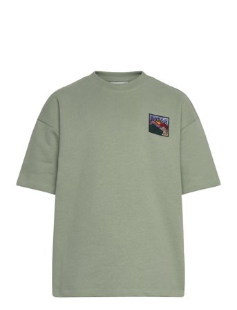 The New Tnrowan Os S_S Sweat Tee - Khaki green - 110/116