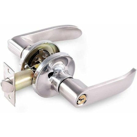 FlkwoH Rustfritt stål dørhåndtak lås Antikorrosjonshåndtak Håndtak Ballform Maskinvare Knotter Låsesett Innendørs for bruk av inngang, passasje og