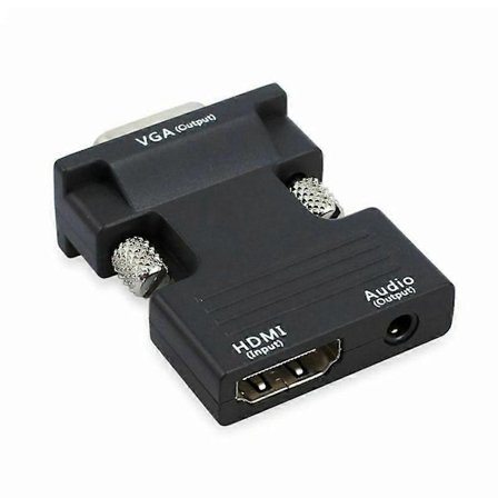 1080P HDMI-kompatibel Hunn til VGA Hann Konverter Adapter med Lydkabel for PC HDTV (FMY)