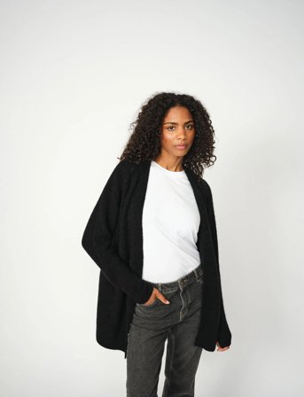 MOS MOSH Mmthora Long Cardigan - Black - S