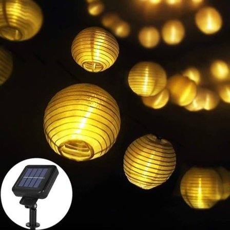 Opard Solar LED-ljusslingor, lyktor, 6,45 m, 30 lyktor, Solar Fairy