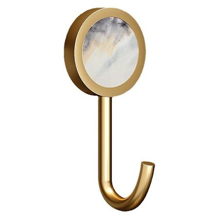 2 kappaletta koristeellisia kiinteitä messinki seinäkoukkuja ilman reikää kiiltävä gol