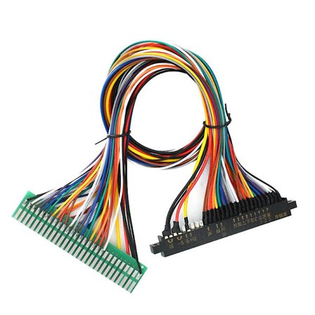 28-nastainen Jamma-jatkokaapeli Pelikone Jamma-johtosarja Kultaiset Koskettimet Peliosiin Kolikkokäyttöön