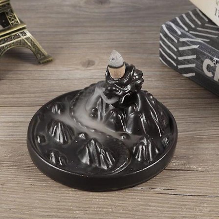 Keramisk Tilbageflydende Røgelsesbrænder Holder Censer Dekoration