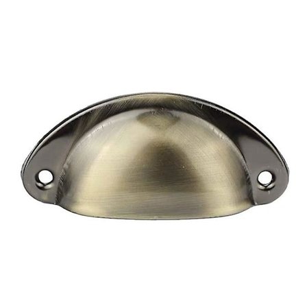 Vintage Halvmåne Skal Kop Træk Håndtag Til Skab Skab Kommode Garderobe Skuffe Med Skruer & Skruetrækker, 66mm Hulcentre (6stk, Grøn Bronze