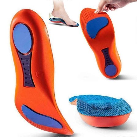 2x ortopædiske indlægssåler til svangstøtte, plantar fasciitis, flade fødder, ryg- og hælsmerter - Super gave
