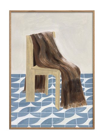 The Poster Club Tpc X Isabelle Vandeplassche - Chair With Blanket - Multi/patterned - 50X70CM