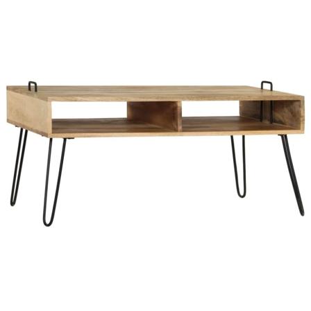 Vidaxl Soffbord Massivt Mangoträ 100x60x45 Cm Brun