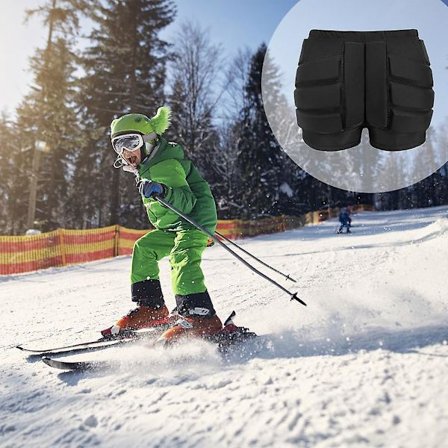 Skøytebeskyttelse for barn Ishockeytilbehør 3D-beskyttelse for rygg og halebein Barne Hoftebeskyttelse, størrelse L