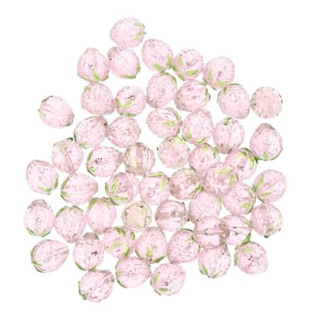 50 stk Jordbærperler Søte Frukt Spacer Løse Perler For Smykkeproduksjon Rosa 1.2X1.5CM Pink 1.2X1.5CM