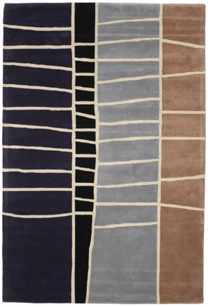 Abstract Bamboo Handtufted 200X300 Schwarz/Braun Wollteppich