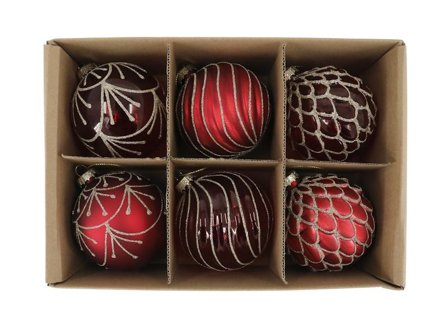 Chic Antique Julekuler 6stk Cherry Ø8