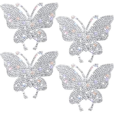5 stk krystallbilklistremerer sommerfugl bling krystall rhinestone bilklistremerer for bil støtfanger vindu bærbare datamaskiner