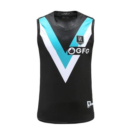 Port Adelaide 2020 Autentisk Herrhem Guernsey Rugby Jersey 2XL