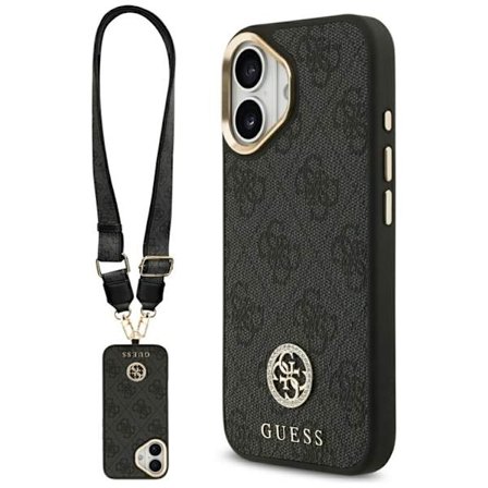 Guess Mobilskal till iPhone 17 MagSafe 4G Strass Logo & Big Strap Metal Buttons