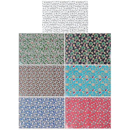 7 stk. julegavepakkepapir, praktisk gaveindpakningspapir, gør-det-selv-dekoration