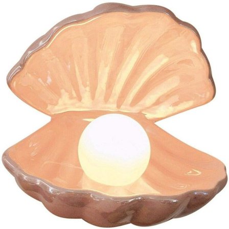 Kuorihelmi LED-yövalo, kannettava yövalo, pöytäkoriste, kodin sisustus