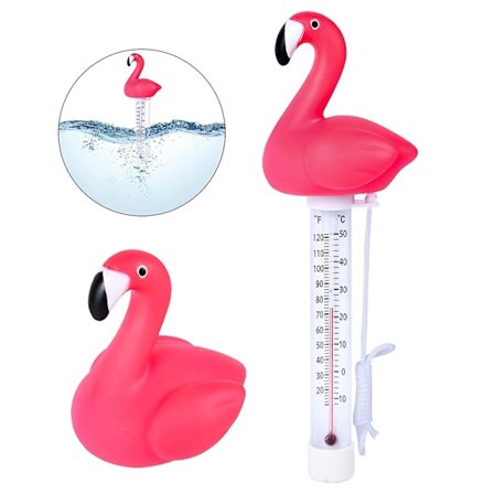 Flytande termometer, flytande pooltermometrar, tecknad djurform vattentermometer med rep för inomhus- och utomhuspooler (termometer )