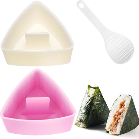 Onigiri-muotti kolmio, 2 kpl iso riisipallomuotti sushi-valmistaja, japanilainen riisinkeitinsarja lounas-bentoon